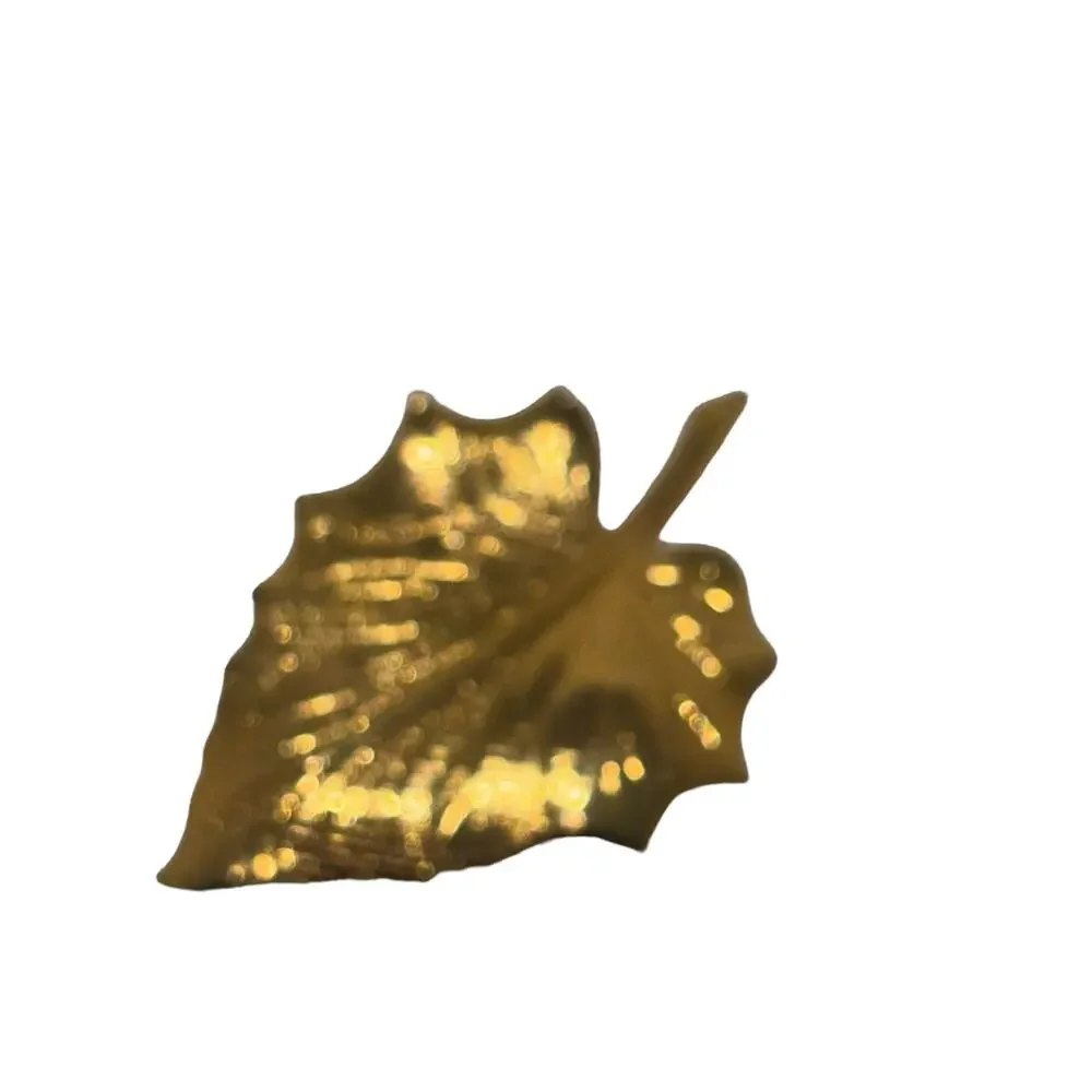 Gold Tone Metal Leaf Pin Autumn Fall